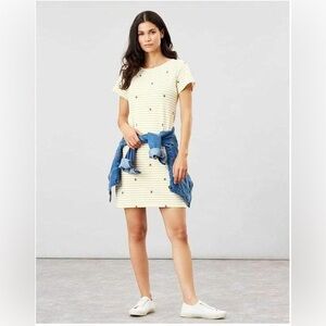 Joules Riviera Print Dress - Bee Stripe Sz 4 mini tshirt dress